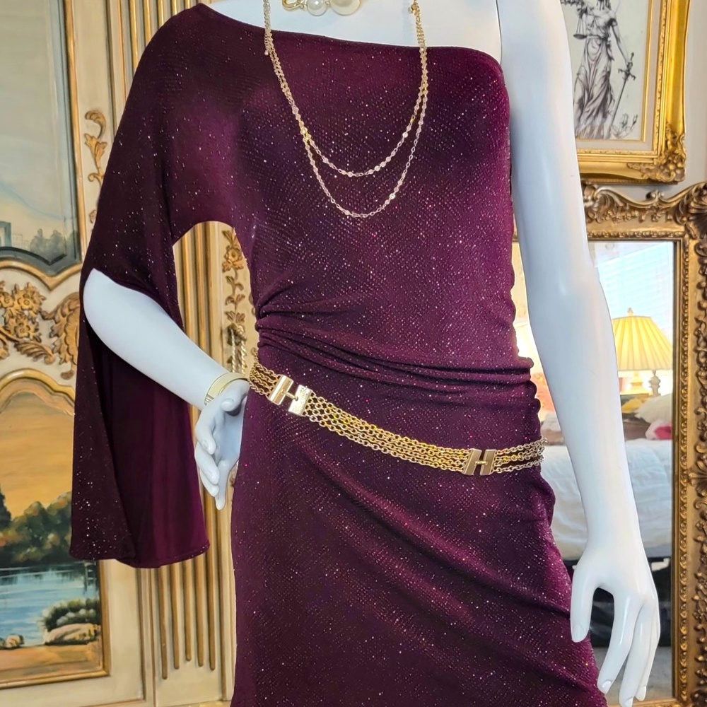Arden B Burgundy Cocktail Dress